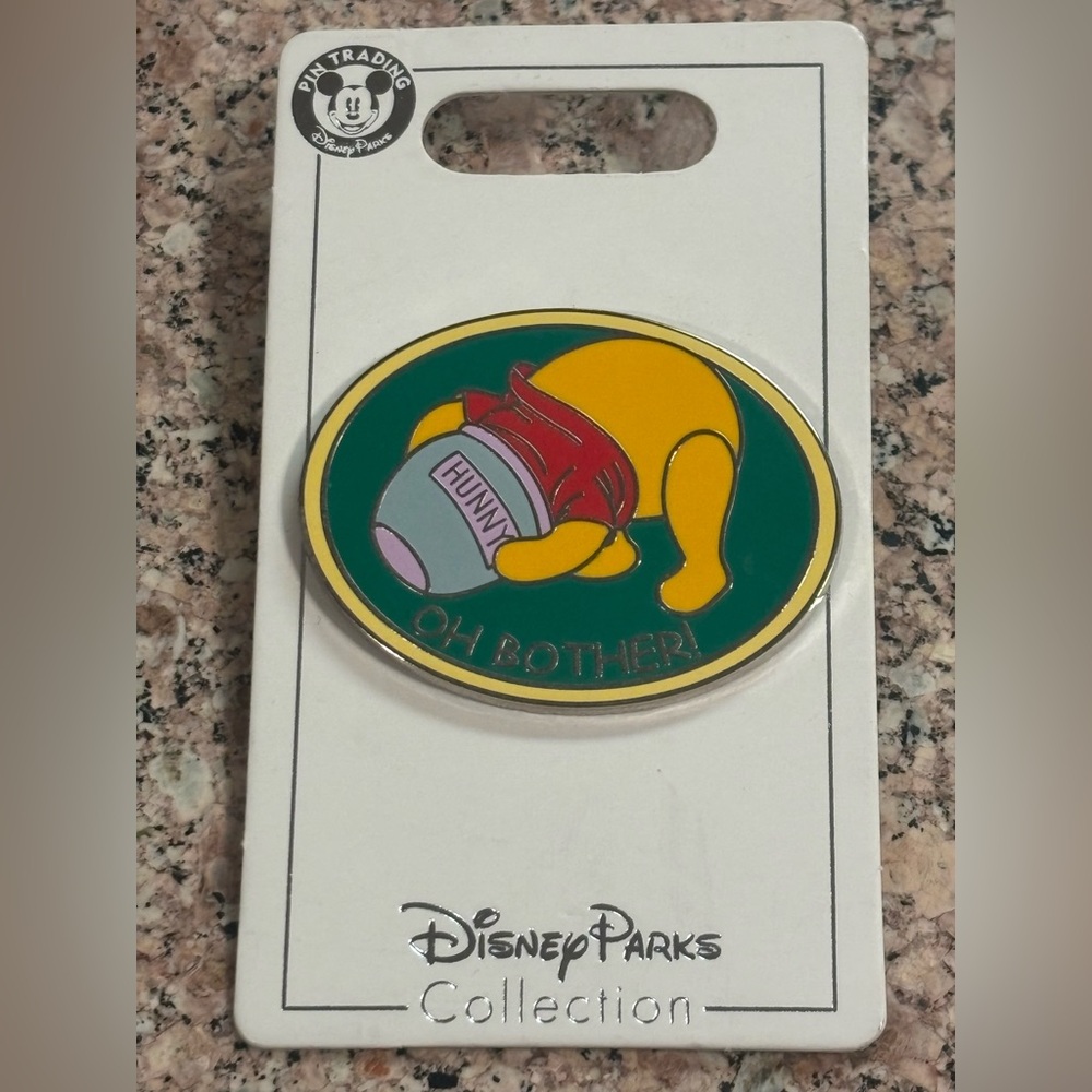 Disney Parks Pin Winnie the Pooh Bear Stuck in Hunny Pot Oh Bother! Trading Pin